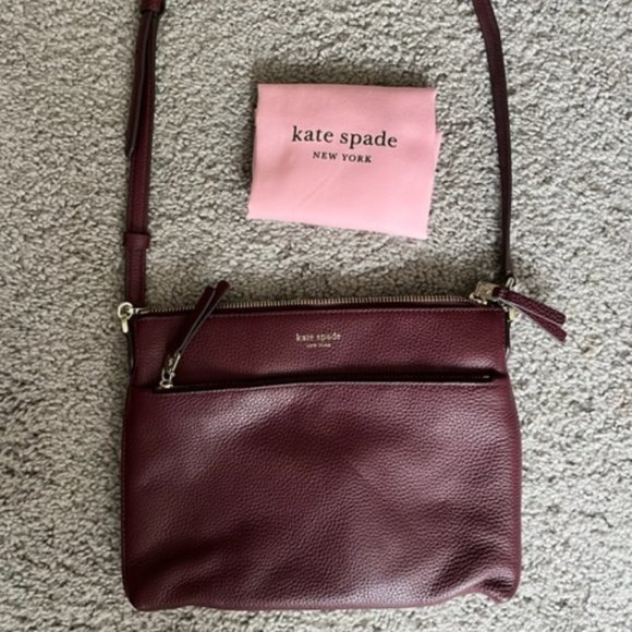 kate spade Handbags - Kate Spade Burgundy Shoulder Bag 11 x 8 - Brand New